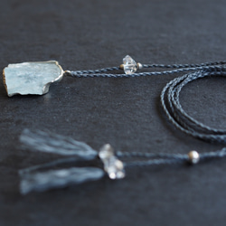 aquamarine silver necklace (icicle) 5枚目の画像