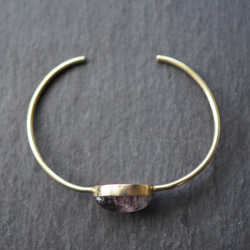 garden quartz in quartz brass bangle 9枚目の画像