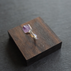 amethyst silver ring (hexagon) 2枚目の画像