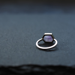 amethyst silver ring (hexagon) 10枚目の画像