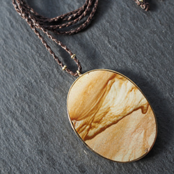 picture jasper brass necklace (desert) 1枚目の画像