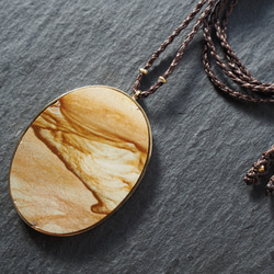 picture jasper brass necklace (desert) 3枚目の画像