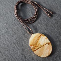 picture jasper brass necklace (desert) 4枚目の画像