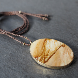 picture jasper brass necklace (desert) 7枚目の画像