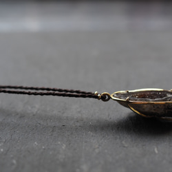 agate geode brass necklace (black) 9枚目の画像