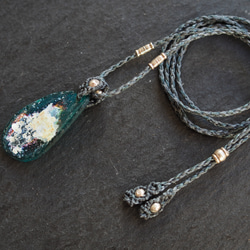 romanglass macramé necklace (vertical) 3枚目の画像