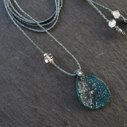 romanglass macramé necklace (starlit sky) 1枚目の画像