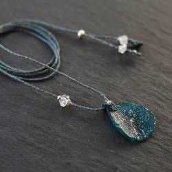 romanglass macramé necklace (starlit sky) 4枚目の画像