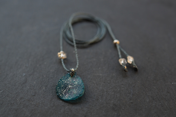 romanglass macramé necklace (starlit sky) 5枚目の画像