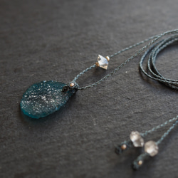 romanglass macramé necklace (starlit sky) 6枚目の画像