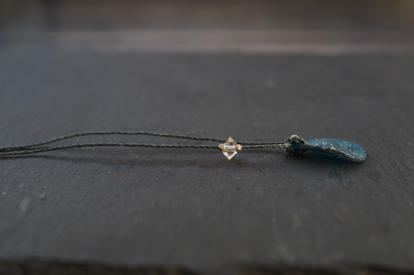 romanglass macramé necklace (starlit sky) 7枚目の画像