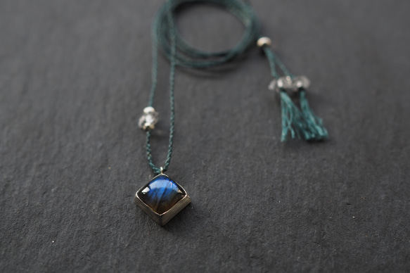 labradorite silver necklace (square) 8枚目の画像