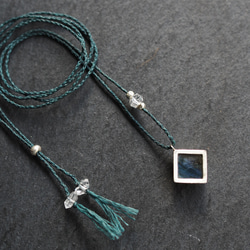 labradorite silver necklace (square) 10枚目の画像