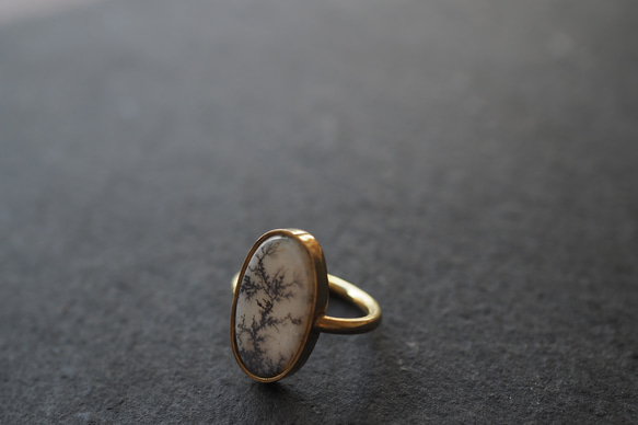 dendritic agate brass ring (overgrown) 8枚目の画像