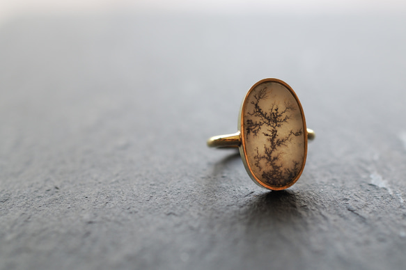 dendritic agate brass ring (overgrown) 9枚目の画像