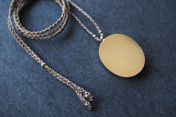 ammonite brass necklace (brown) 10枚目の画像