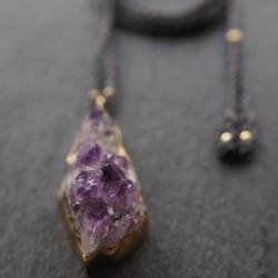 amethyst brass necklace (mountain range) 5枚目の画像