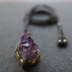 amethyst brass necklace (mountain range) 7枚目の画像