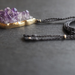 amethyst brass necklace (mountain range) 8枚目の画像