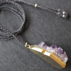 amethyst brass necklace (mountain range) 10枚目の画像