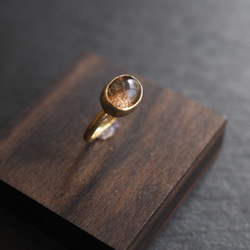 garden quartz brass ring (moss) 6枚目の画像