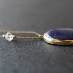 lapis lazuri brass necklace (midnight) 9枚目の画像