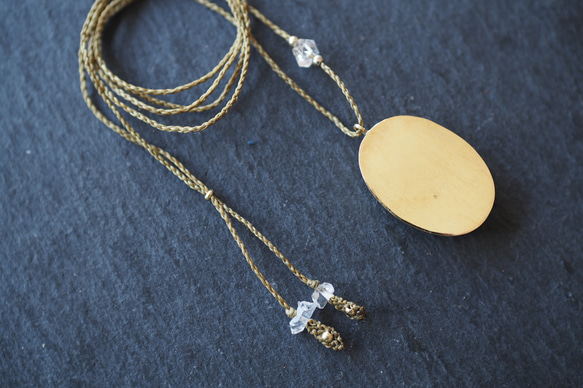 lapis lazuri brass necklace (midnight) 10枚目の画像