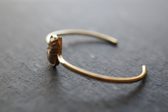 ammonite brass bangle 6枚目の画像