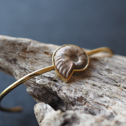 ammonite brass bangle 9枚目の画像