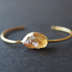 citrine brass bangle 2枚目の画像