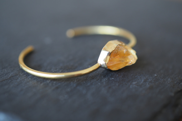 citrine brass bangle 4枚目の画像