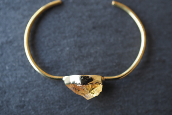 citrine brass bangle 5枚目の画像