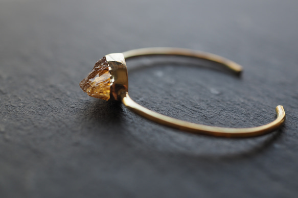 citrine brass bangle 6枚目の画像