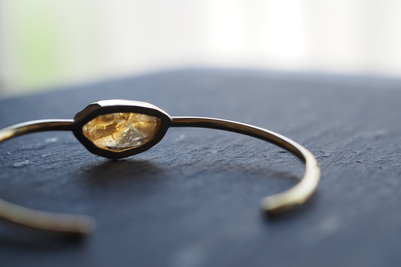 citrine brass bangle 10枚目の画像