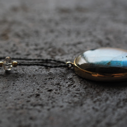 labradorite agate brass necklace (spell) 9枚目の画像