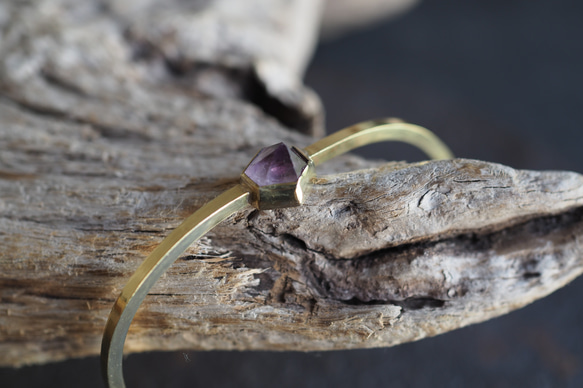 amethyst brass bangle (tip) 2枚目の画像