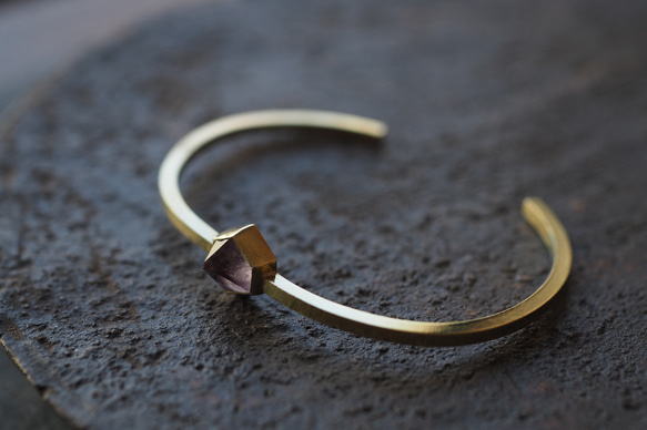 amethyst brass bangle (tip) 5枚目の画像