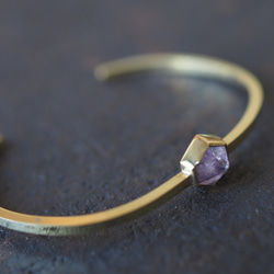 amethyst brass bangle (tip) 6枚目の画像