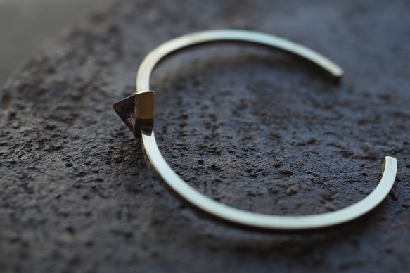 amethyst brass bangle (tip) 7枚目の画像