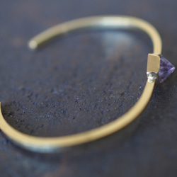 amethyst brass bangle (tip) 8枚目の画像