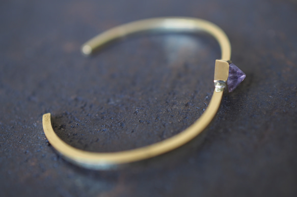 amethyst brass bangle (tip) 8枚目の画像