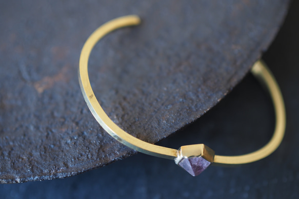 amethyst brass bangle (tip) 9枚目の画像