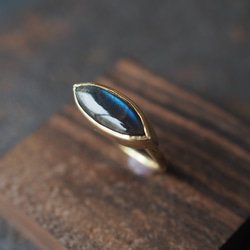 labradorite brass ring (nigella) 2枚目の画像