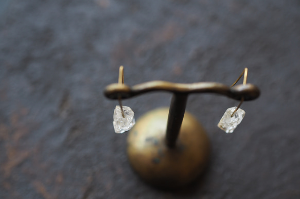 herkimer diamond brass pierce (fam) 9枚目の画像