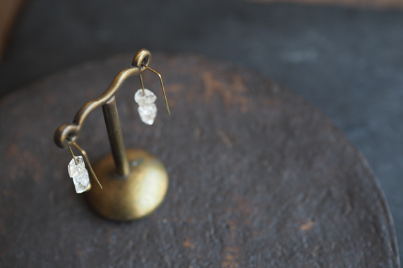 herkimer diamond brass pierce (fam) 10枚目の画像