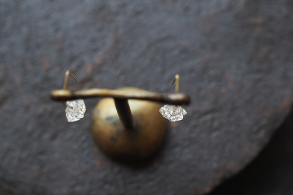 herkimer diamond brass pierce (sis) 9枚目の画像