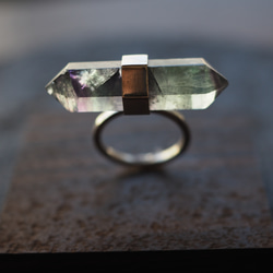 fluorite silver ring (lying down) 4枚目の画像