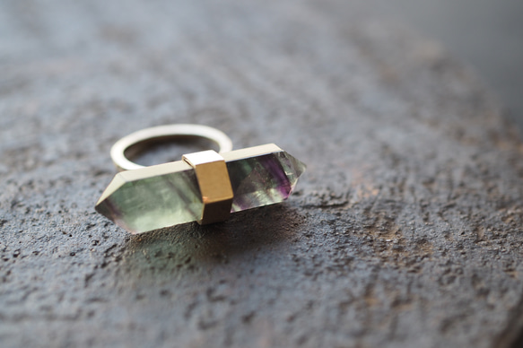 fluorite silver ring (lying down) 9枚目の画像