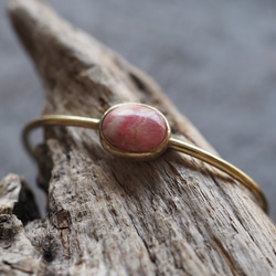 rhodochrosite brass bangle 9枚目の画像