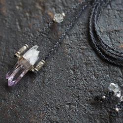 amethyst silver necklace (hand off) 3枚目の画像